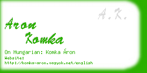 aron komka business card