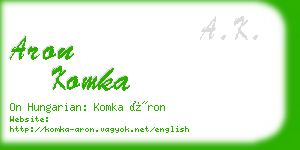 aron komka business card